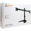 Sbox Monitora stiprinājums LCD-F024-3, 2x10kg, 17''-32'', 75x75-100x100, +45&deg;/-45&deg; slīpums, +90&deg;/-90&deg; pagrie&scaron;ana