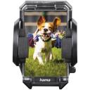 Hama mobilā telefona turētājs automa&scaron;īnai 201521, 4-11cm, melns, stiprinājums, rotācija, piekļuve uzlādes muciņai