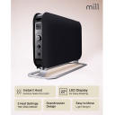 2000 W konvekcinis šildytuvas su trimis galios lygiais tinkamas 5–20 m² patalpoms juodas SG2000LED Mill