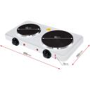 Adler Elektriline pliit AD 6520, 2500W, 2 keedutsooni, 185mm ja 155mm, 5 temperatuuri seadistust, teras