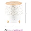Rio Aroomi&otilde;li difuusor DHTA-EU/1,2, 120ml, 5W, 15m&sup2;, automaatne v&auml;ljal&uuml;litus, LED tuled, valge/puit