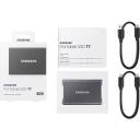 Samsung I&scaron;orinis SSD T7 MU-PC1T0T/WW 1TB, skaitymo greitis 1050 MB/s, ra&scaron;ymo greitis 1000 MB/s, USB Type-C, pilkas