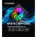 Xilence Корпусный вентилятор XPF120U.ARGB XF076, 120mm, 500-1800 RPM, 7-13.2 V, Гидравлический подшипник, Черный