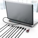 Digitus dokstacija DA-70919, 1x Ethernet, 2x HDMI, 1x USB-C, 3x USB-A, 1x kar&scaron;u lasītājs, 100W PD