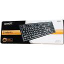 A4Tech Klaviatūra KR-85 A4TKLA19739, 1.5m, USB, membrāna, melna, QWERTY, vadu, bez apgaismojuma