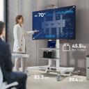 Onkron TV stovas TS1552-W, 40-70 colių, maksimali apkrova 60.5 kg, auk&scaron;čio reguliavimas 1200-1500 mm, 2 AV lentynos