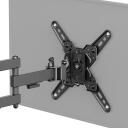 Sbox LCD-223-2, sienas stiprinājums, 13'' - 43'', 20kg, 75x75 - 200x200, melna, +90&deg; / -90&deg;, 6.6 - 37cm