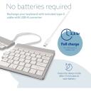 R-Go Tools klaviatuur R-GO SPLIT BREAK, traadita, Bluetooth 5.0, QWERTY, valge, 1.02 m kaabel, ergonoomiline, 350 g