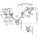 Maclean Kahekordne monitori statiiv, MC-813, 75x75mm, 100x100mm, must, alumiinium, teras, 16kg, 1 monitor