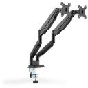 Digitus Lauahoidik DA-90395, 2x32'', 18kg, 33.5cm, must, VESA 75x75, 100x100, teras, plastmass, alumiinium