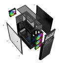 Gembird Корпус компьютера Fornax 400X CCC-FC-400X, 390x200x449mm, 6 отсеков для дисков, 1xUSB 2.0, 2xUSB 3.0, 12см вентилятор