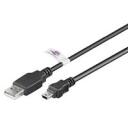 Logilink USB kabelis CU0014, 1.8 m, USB A, Mini-USB B, 480 Mbit/s, melns, divkār&scaron;i ekranēts
