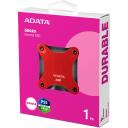 Adata V&auml;line SSD SD620-1TCRD 1TB, lugemiskiirus 520 MB/s, kirjutamiskiirus 460 MB/s, USB 3.2 Gen 2, &scaron;okikindel, punane