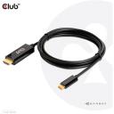 Кабель Club3D HDMI на USB-C CAC-1334 1.8м, HDMI Type A, USB Type-C, сертифицирован по стандартам ROHS, FCC, CE EMI