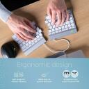 R-Go Tools klaviatuur R-GO SPLIT BREAK, traadita, Bluetooth 5.0, QWERTY, valge, 1.02 m kaabel, ergonoomiline, 350 g