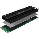 Raidsonic | ICY BOX | Siltuma uztvērēja komplekts M.2 SSD, IB-M2HS-701, 8g, Alumīnijs, Melns, Saderīgs ar PC/PS5