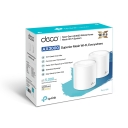 AX3000 Visu Namų Mesh Wi-Fi 6 Sistema, TP-Link, Deco X60(2-pack), 2402+574 Mbit/s, 2&times; Gigabit Prievadai