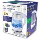 Esperanza EKK011W elektriskā tējkanna, 1.7 L, 2200 W, bezvadu, automātiskā izslēg&scaron;anās, slēptais sildelements