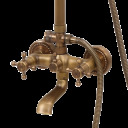 Dušas komplekts Retro bronza, FALA, 75829, 2 krāni, misiņš, brūna, augstums 95-130 cm