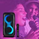 Manta Karaoke skaļrunis SPK0401B100, 100 W, Bluetooth, X-BASS, 10 h atskaņo&scaron;anas laiks, iebūvēts akumulators
