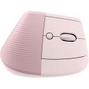 Logitech USB оптическая вертикальная мышь розовая 910-006478, 4000 DPI, 4 кнопки, RF беспроводная + Bluetooth, эргономичный дизайн