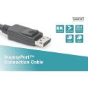Digitus &Uuml;henduskabel DisplayPort 8K 30Hz UHD AK-340106-020-S, 2m, 32.4 GB/s, 4K 120Hz, 5K 60Hz, 8K 30Hz, 24-bit RGB