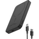 Baseus Magnetinis Mini Powerbank P10022107113-00, 5000 mAh, 20 W, USB Type C, juodas, belaidis įkrovimas, su indikatoriumi