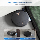 Robot vacuum and mop for dry and wet cleaning with 16600 Pa suction power 6400 mAh Li-ion battery and 0.22 L dust container black DEEBOT X9 PRO OMNI Ecovacs