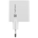Natec Lādētājs NUC-2142, 45W, 110-240V, 50/60Hz, 3A, 1xUSB-A, 1xUSB-C, ātrā uzlāde, universāls