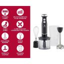 Beper Iegremdējamais blenderis P102FRU151, 1000 W, melna/nerūsējo&scaron;a tērauda, 4 asmeņi, 0.5 l smalcinātājs, 0.7 l mērtrauka