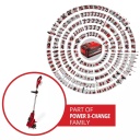 Akumulatora kultivators GE-CR 18/20 Li E, EINHELL, 3431210, 18 V, 4 metāla asmeņi, regulējama ātruma kontrole