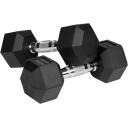Rebel Hantel RBA-2325-07, 2x7 kg, malmist, kumm, 14 kg, 2 tk, kroom ja must v&auml;rv