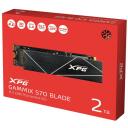 Adata SSD M.2 AGAMMIXS70B-2T-CS 2TB, Skaitymo greitis 7400 MB/s, Ra&scaron;ymo greitis 6400 MB/s, PCIe 4.0, 3D NAND, LDPC ECC