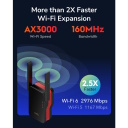 AX3000 WiFi 6 Mesh Repeater Dubultā josla Gigabit ports WPS WPA3 signāla gaisma melns Cudy RE3000