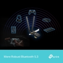 TP-Link Archer TX55E AX3000 Wi-Fi 6 Bluetooth 5.2 PCIe adapteris 2402 Mbps 574 Mbps antenas Melns