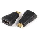 Sbox Adapteris AD.HDMI-MINI/R, HDMI A F, HDMI C M, 24K apzeltīti spraudņi, melna krāsa