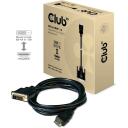Club3D vaizdo kabelis CAC-1210 DVI į HDMI 2m, DVI Dual Link, HDMI Type A, 3840 x 2160 @ 30Hz, juodas