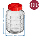 Browin Универсальная банка 10 L 601610, 22 см, 22 см, 31.5 см, 2.86 кг, стекло, с крышкой, для ферментации