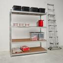 Izturīgs uzglabāšanas plaukts, KREATOR, KRT674005, Maksimālā slodze: 1000 kg, 4 plaukti