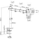 Digitus Monitori hoidja DA-90399, 15-32'', 8 kg, VESA 75/100, 360&deg; p&ouml;&ouml;ramine, 31.5 cm k&otilde;rguse reguleerimine
