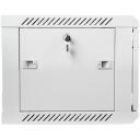 Lanberg 19" seinakapp WF01-6406-10S, 600mm, 6U, 60kg, IP20, klaasuks, 2 ventilaatoriavahet, 4 vertikaalset riba