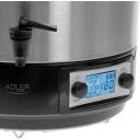 Adler Elektriline pott AD 4496, 2600 W, 28 L, roostevaba teras/must, LCD ekraan, taimer 1-180 min