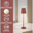 Beper Galda lampa P207ILI204, 3W, Tum&scaron;i sarkans, LED, 1 spuldze, Aptum&scaron;o&scaron;ana, Gaismas temperatūras regulē&scaron;ana