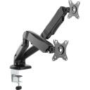 Raidsonic Monitoru statīvs IB-MS304-T, 2 monitoriem, 27'', melns, 13kg, 360&deg; rotācija, regulējams augstums