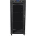 Lanberg Rack kapp 19" vabalt seisv 27U/800x1200, FF01-8227-12BL, RAL 9004, 4 jahutusventilaatorit, LCD, klaasuksed