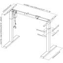 Sbox Mootoriga laud MD-622, 70kg, 730-1230mm, teras/alumiinium/plastik, 2 jalga, hall