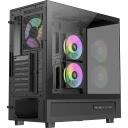Gamemax Korpus NEX C51 BK, 1+1 x 3.5", 1 x 2.5", 2 x USB 3.0, 1 x USB-C, 7 laiendusslotti, must