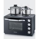 Severin Mini ahi 2074, 1500 W, 30 l, 2 kuumutusplaati, 7 funktsiooni, must v&auml;rv