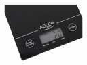 Kitchen scale with glass housing large LCD display and maximum load 5kg Black AD3138 Adler