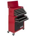 Riteņu instrumentu skapītis, KREATOR, KRT653005, Izmēri: 64 cm x 32,5 cm x 64 cm, 6 atvilktnes, 70 kg jauda
